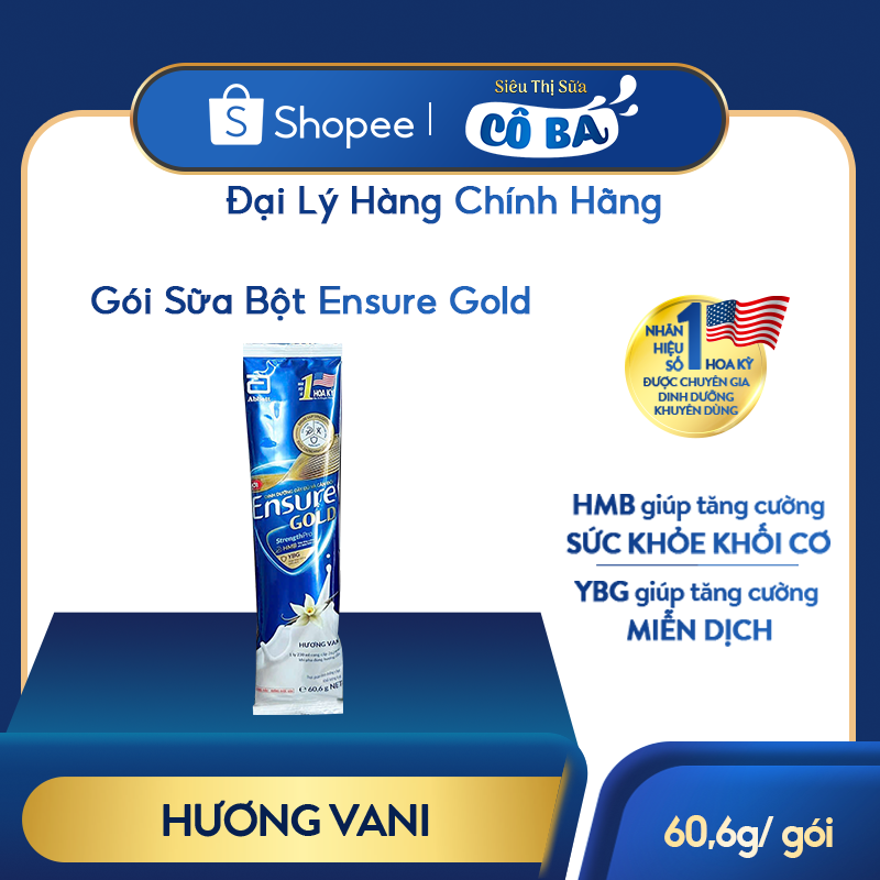 Sữa gói Ensure Gold Hương vani 60.6g