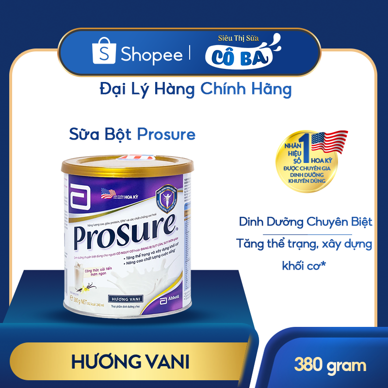 Sữa Prosure Abbott hương vani 380g
