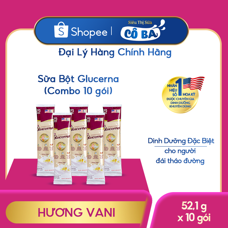 Sữa gói Glucerna Hương vani 52.1g